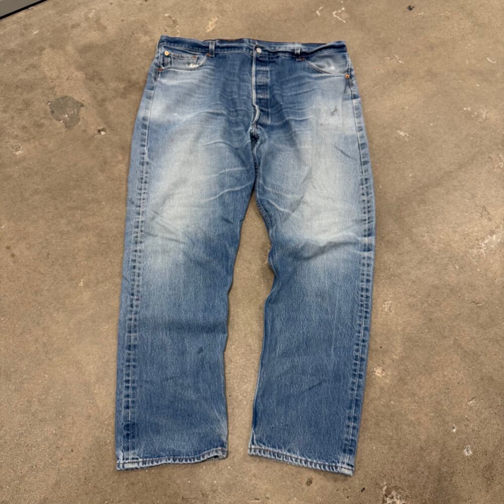 Vintage Levis 501 Button Fly Straight Leg Jeans 40x31.5(Tag 46x36) Blue